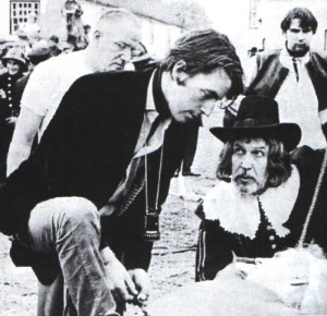Michael Reeves on set with Vincent Price